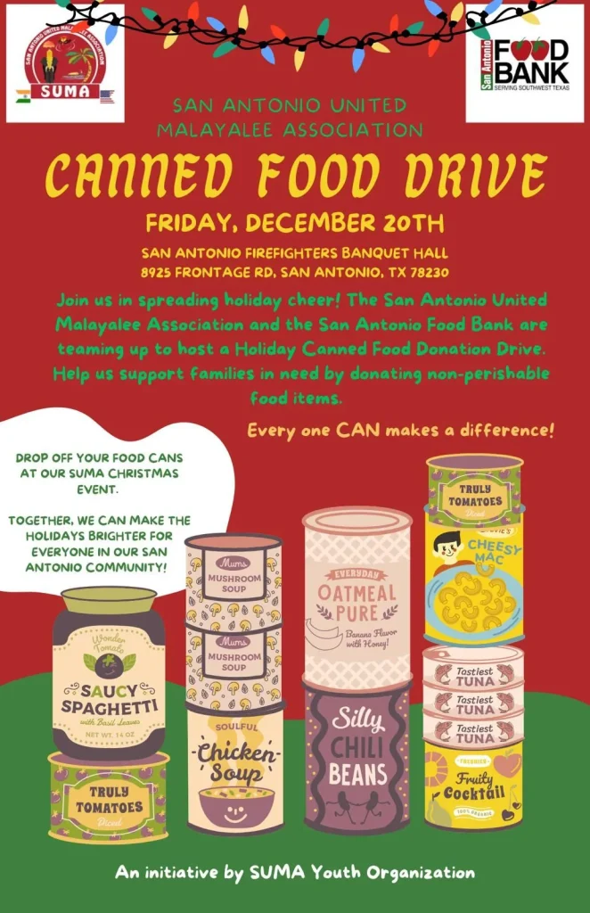 SUMA Canned Food Drive Dec 17